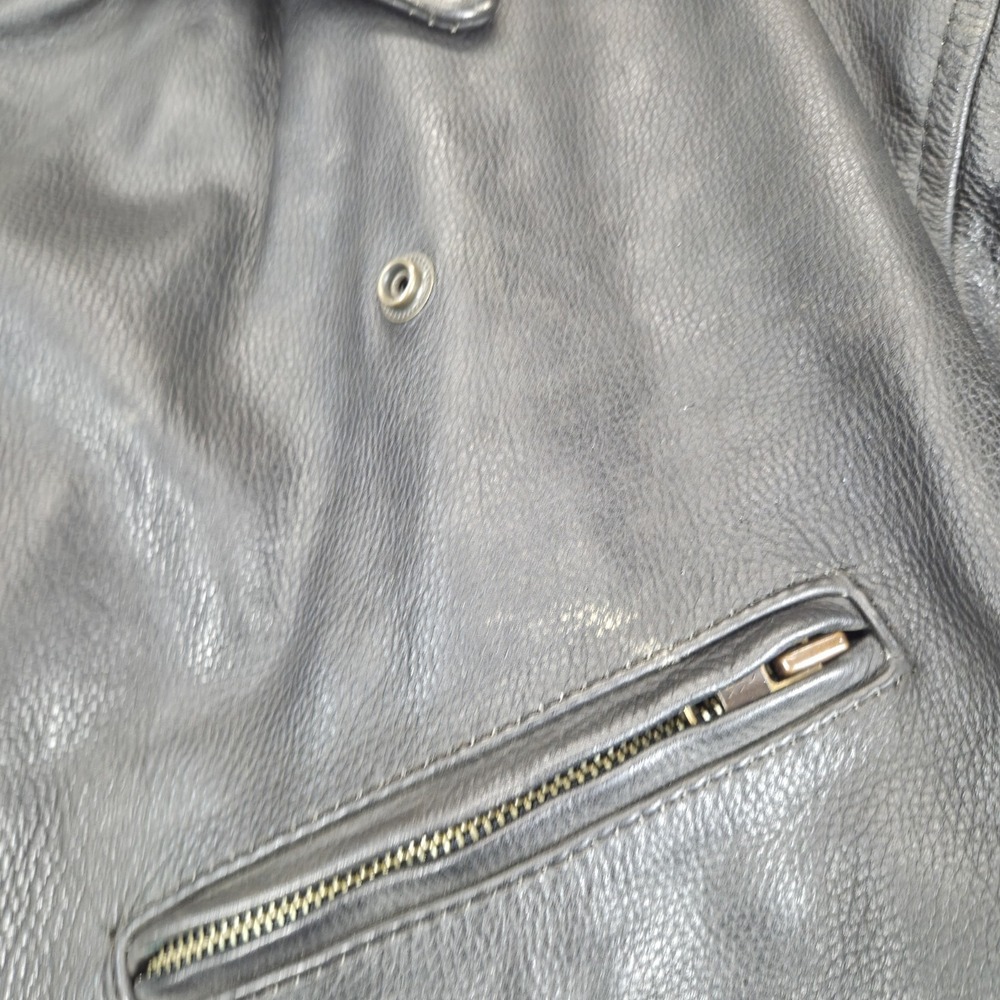 VtgUniversal Rider Leather Motorcycle Jacket 3XL With Thinsulate‎ Liner YKK Zipp - Picture 6 of 16